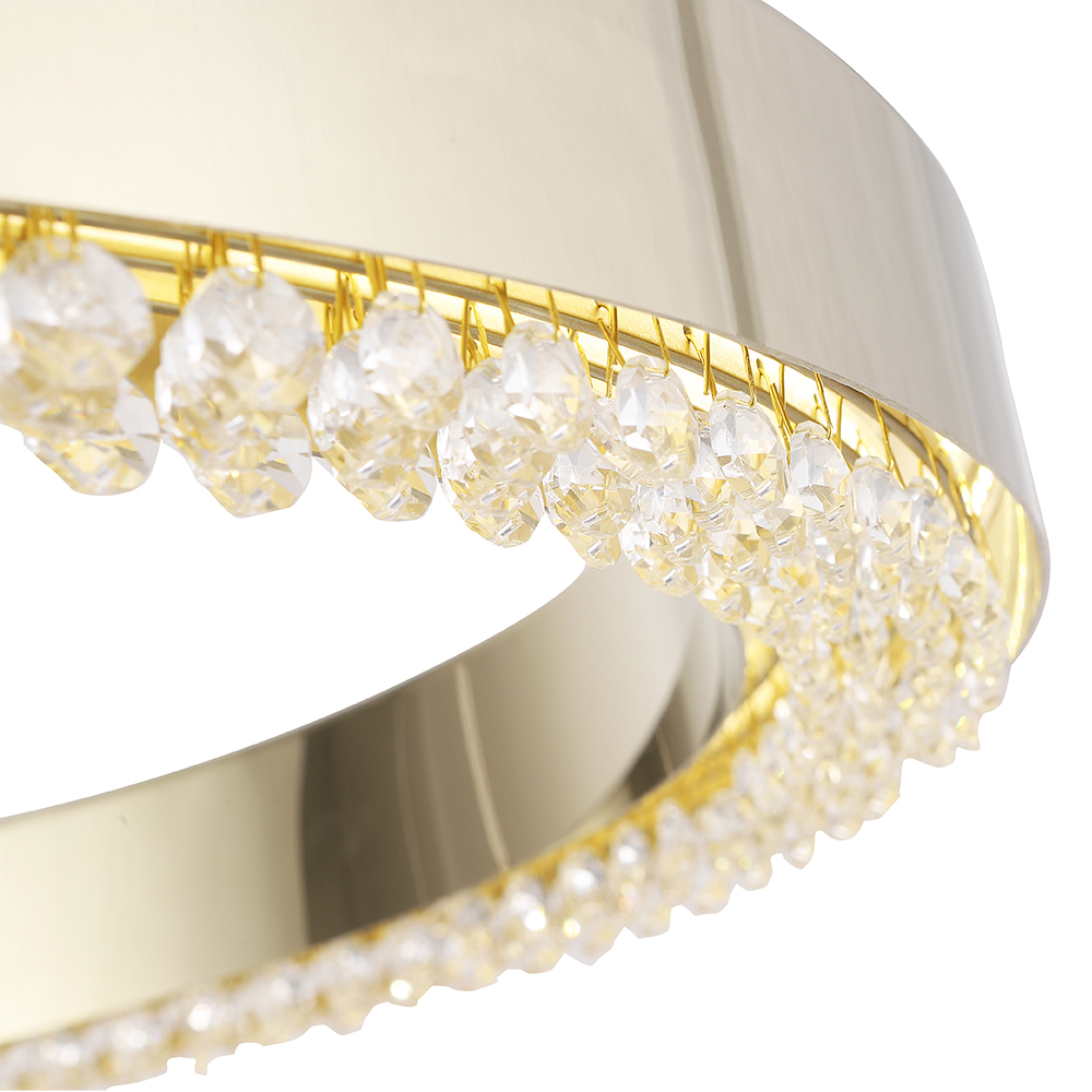 Подвесная люстра Crystal Lux SATURN SP30W LED GOLD, цвет прозрачный - фото 4
