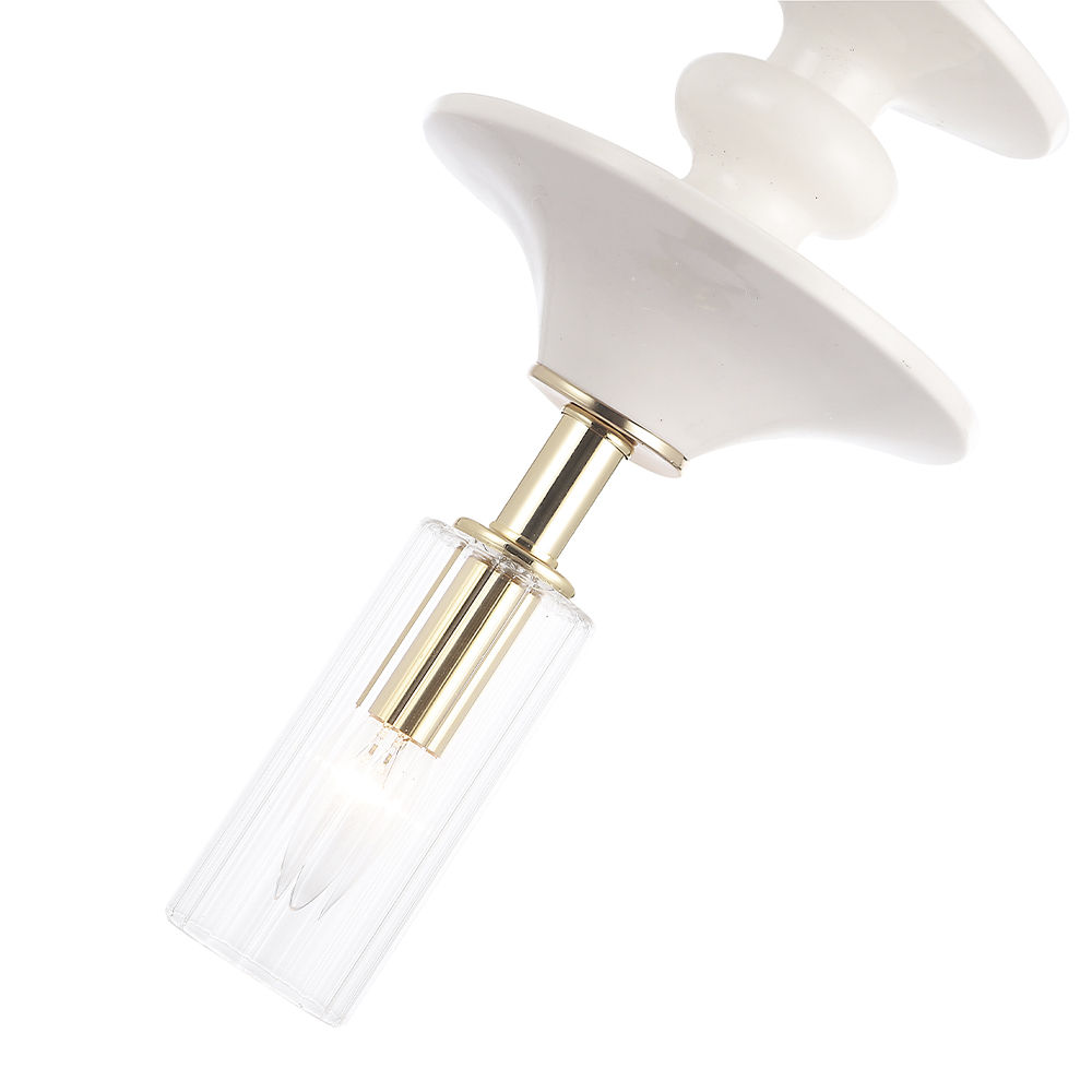 Подвесной светильник Crystal Lux VALENCIA SP1.4 GOLD, цвет белый;прозрачный - фото 3