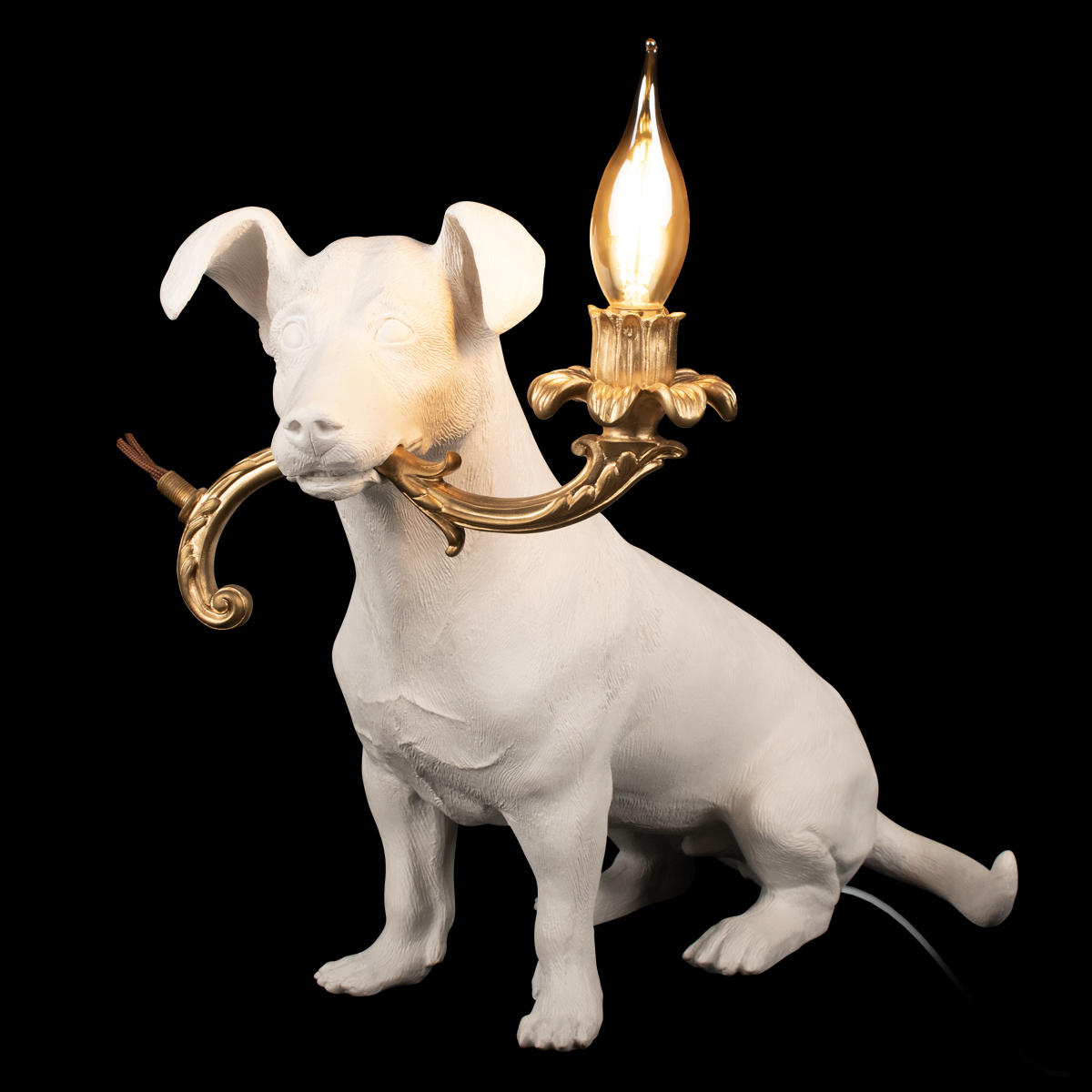Декоративная настольная лампа Loft It DOG 10312 White, цвет белый - фото 4