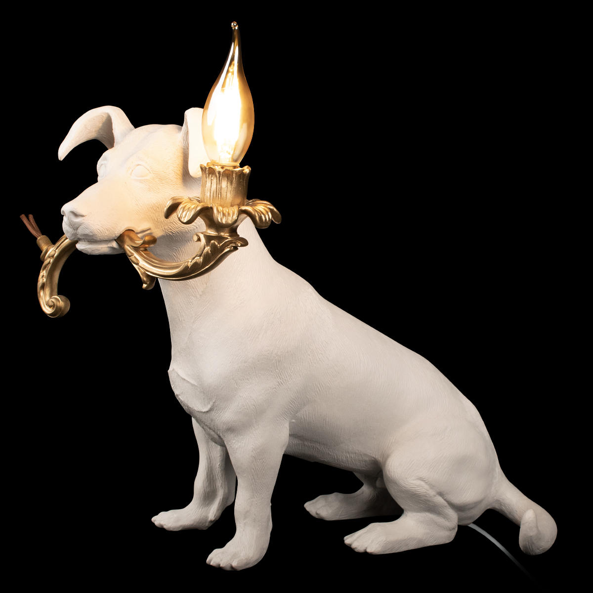 Декоративная настольная лампа Loft It DOG 10312 White, цвет белый - фото 6