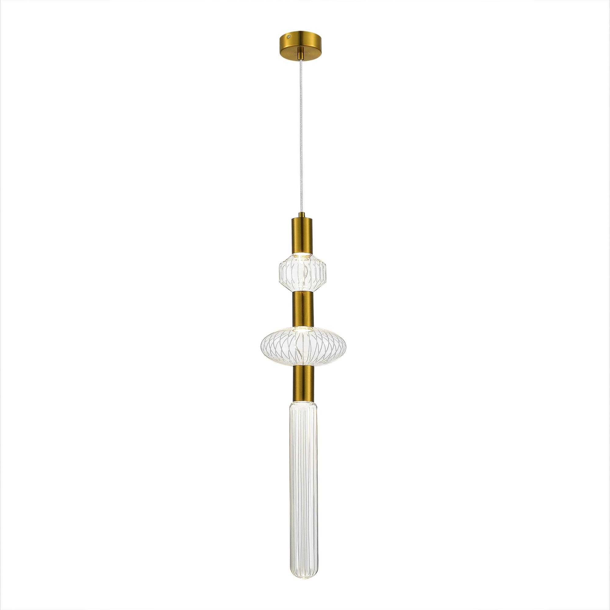 Подвесной светильник St Luce TACCHE SL6117.203.03, цвет золотистый;прозрачный - фото 1