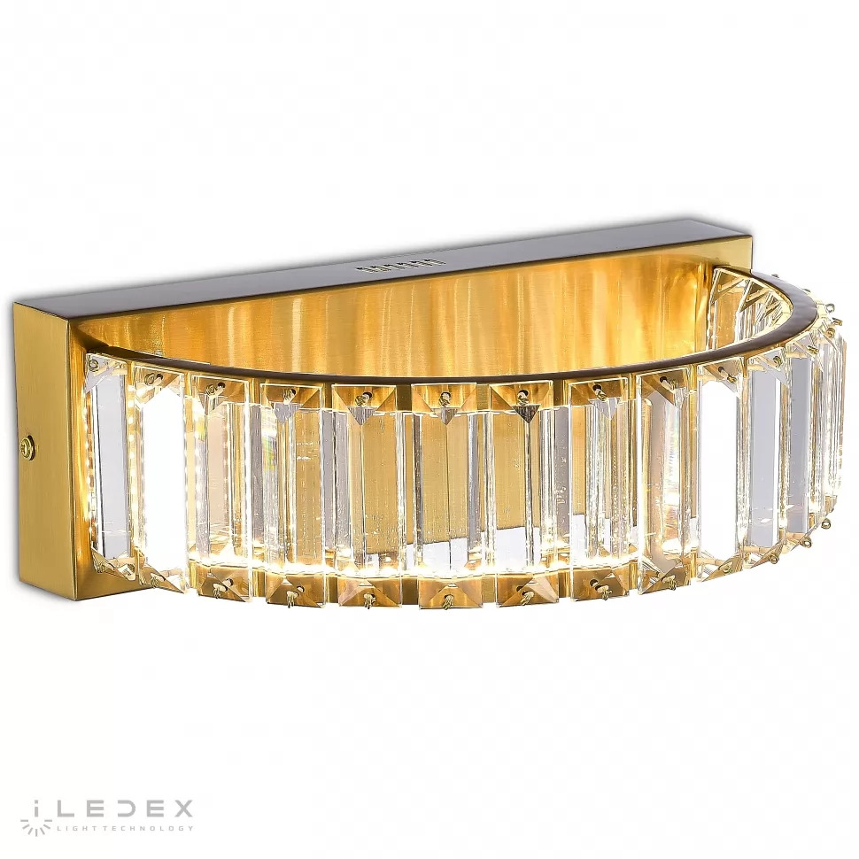 Настенный светильник iLedex WOODSTOCK W2114 BR, цвет золотистый;прозрачный - фото 1