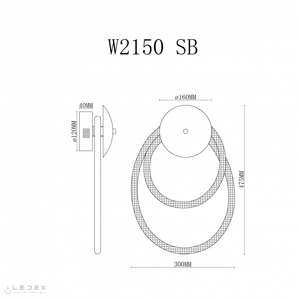 Настенный светильник iLedex CROSS W2150 SB, цвет прозрачный - фото 2