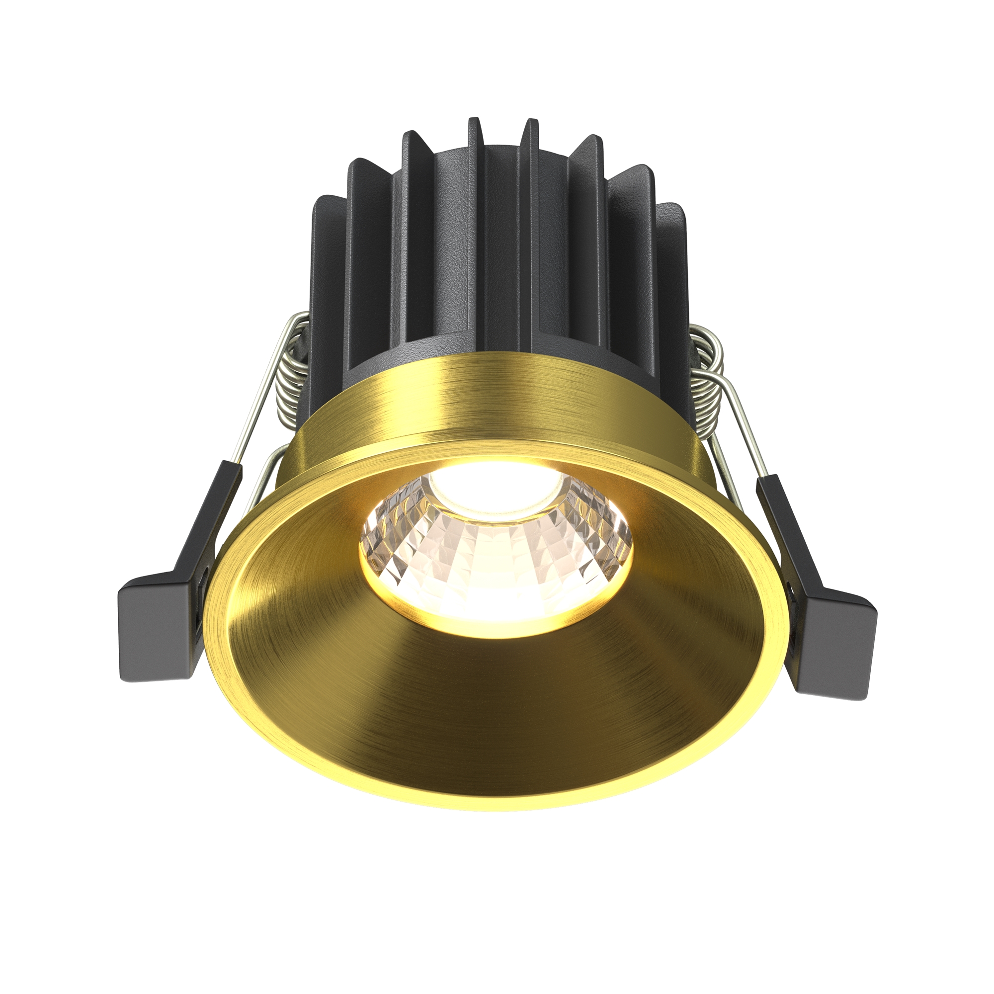 Точечный встраиваемый светильник Maytoni ROUND DL058-7W4K-BS, цвет латунь - фото 1