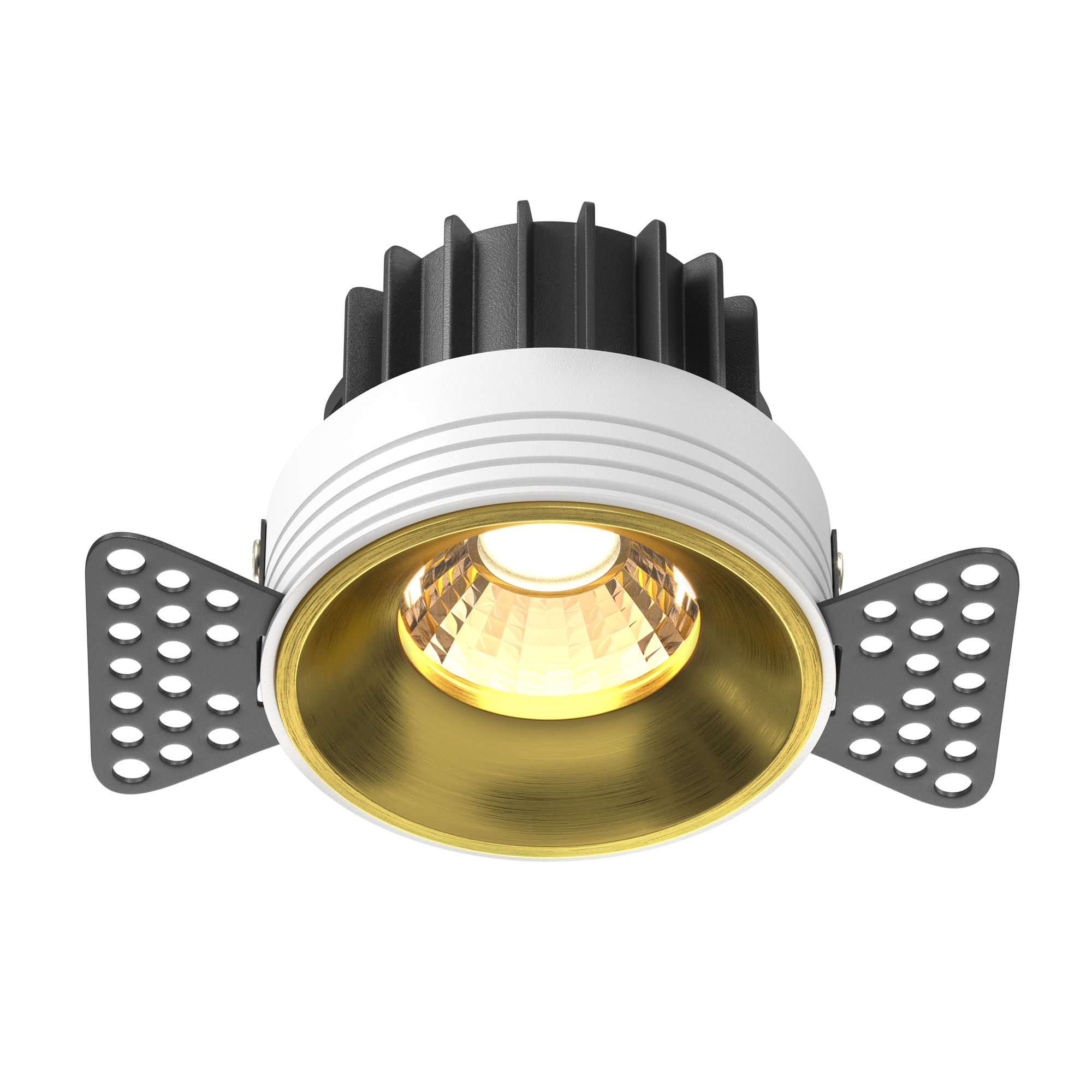 Точечный встраиваемый светильник Maytoni ROUND DL058-12W3K-TRS-BS, цвет латунь - фото 1