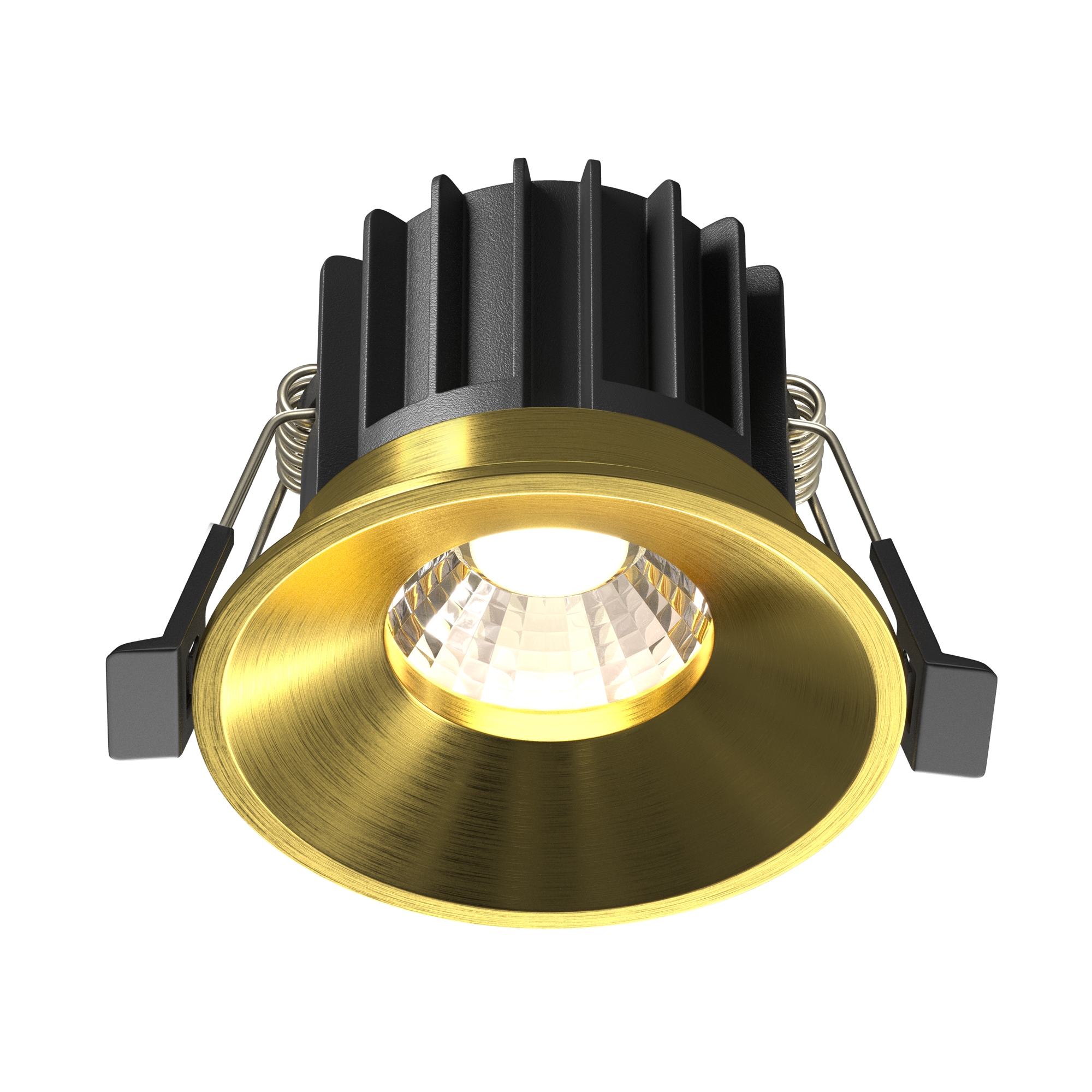 Точечный встраиваемый светильник Maytoni ROUND DL058-12W4K-BS, цвет латунь