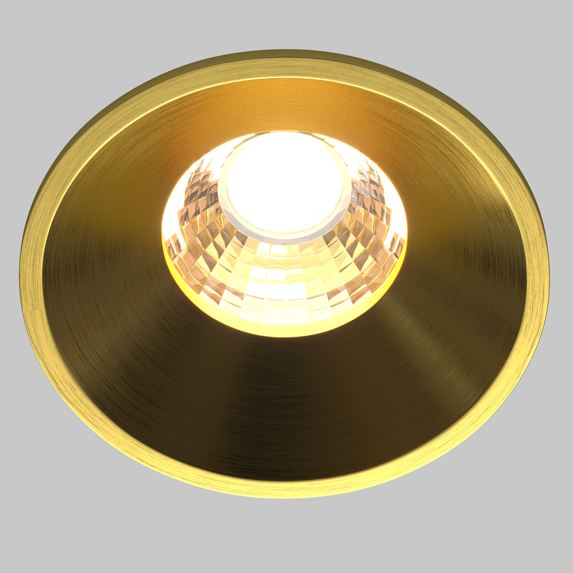 Точечный встраиваемый светильник Maytoni ROUND DL058-7W3K-BS, цвет латунь - фото 3