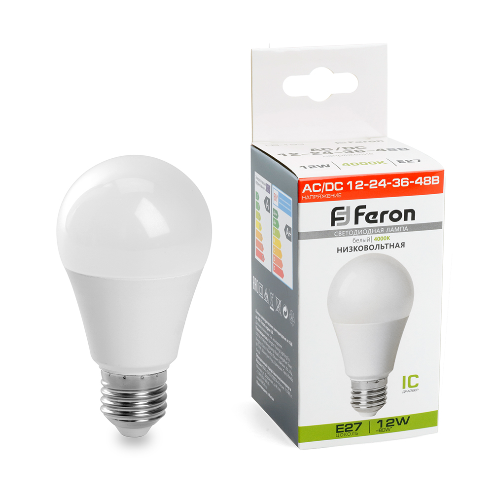 Светодиодная лампа Feron LB-193 A60 12W 1100Lm 4000K E27 48729, цвет нейтральный