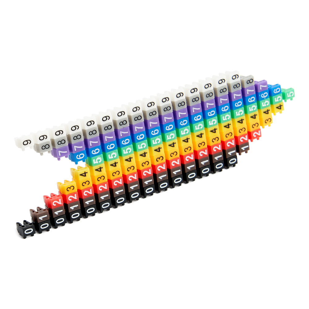 Комплект маркеров кабельных (10x10шт) Stekker 49397, цвет разноцветный - фото 2