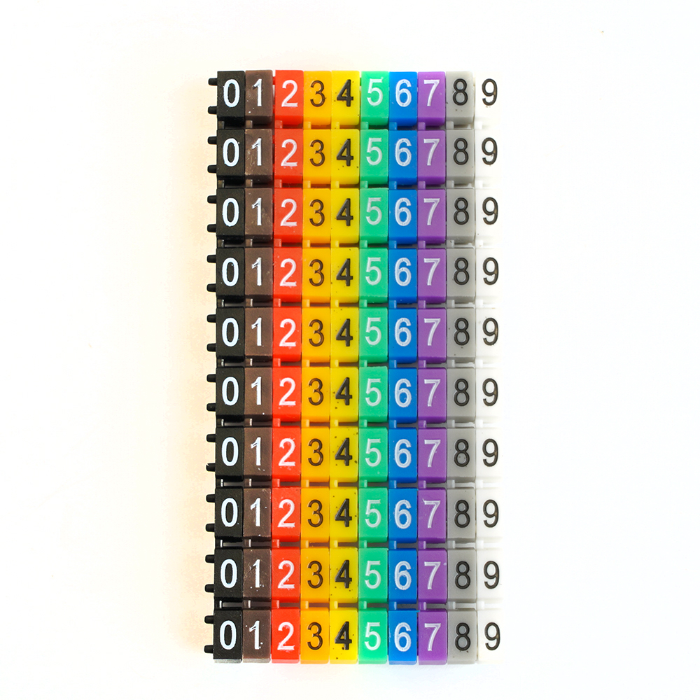 Комплект маркеров кабельных (10x10шт) Stekker 49397, цвет разноцветный - фото 5