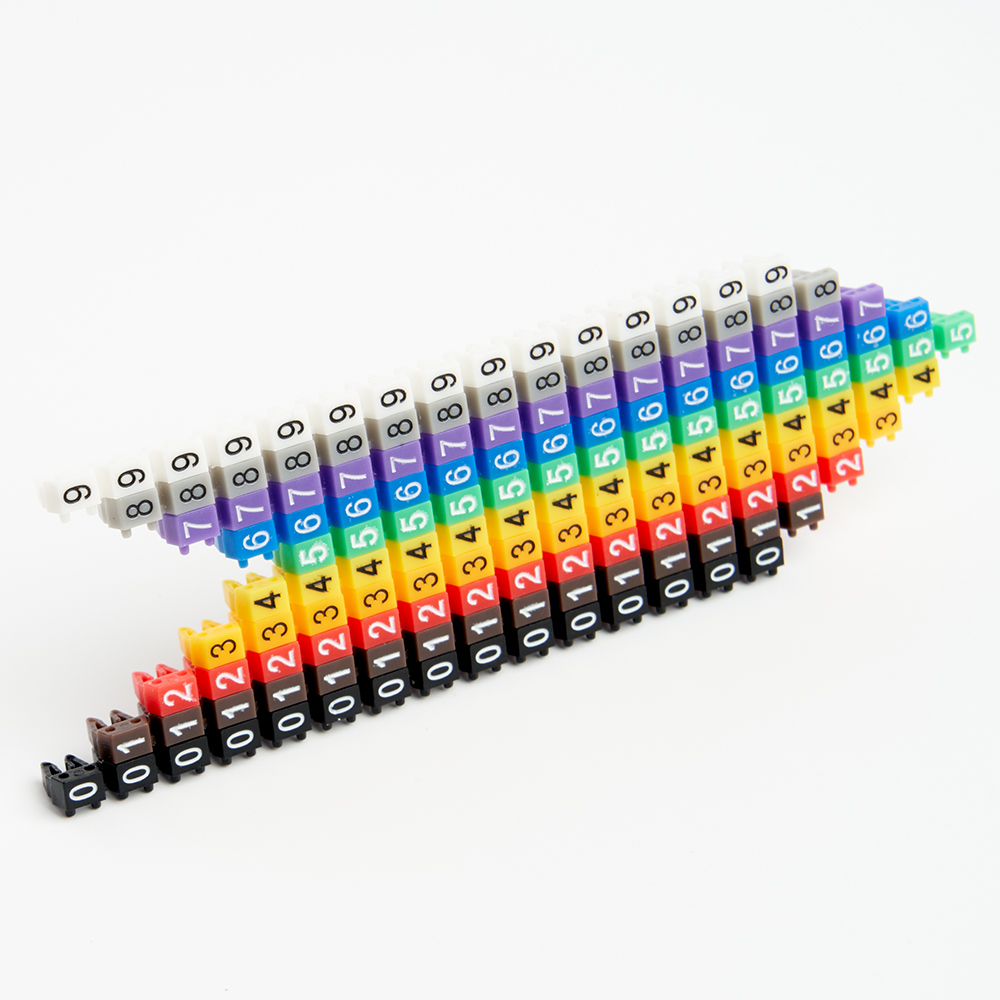Комплект маркеров кабельных (10x10шт) Stekker 49398, цвет разноцветный - фото 2