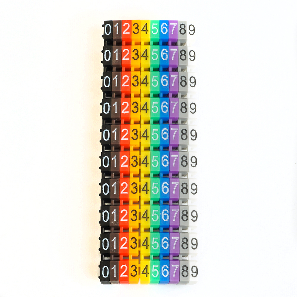 Комплект маркеров кабельных (10x10шт) Stekker 49398, цвет разноцветный - фото 5