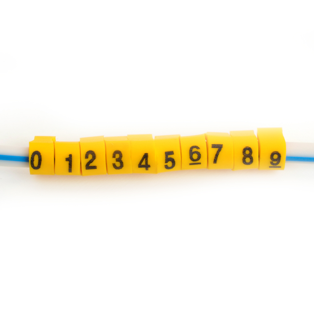 Комплект маркеров кабельных (10x30шт) Stekker 49392, цвет жёлтый - фото 4