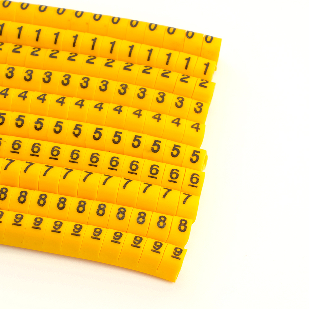 Комплект маркеров кабельных (10x30шт) Stekker 49394, цвет жёлтый - фото 3