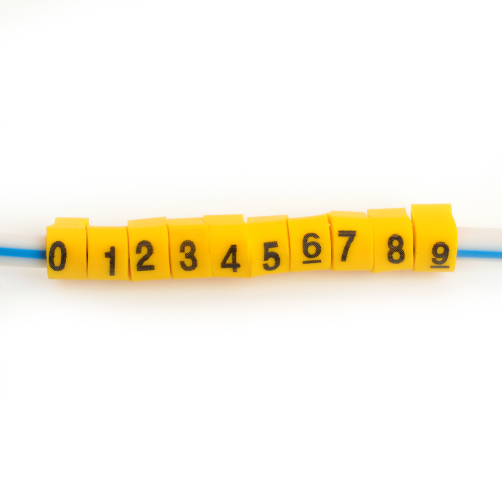 Комплект маркеров кабельных (10x30шт) Stekker 49394, цвет жёлтый - фото 4