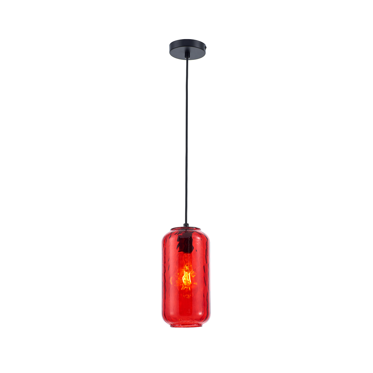 Подвесной светильник Escada RISE 10177/1S Black/Red, цвет красный;прозрачный 10177/1S Black/Red - фото 1