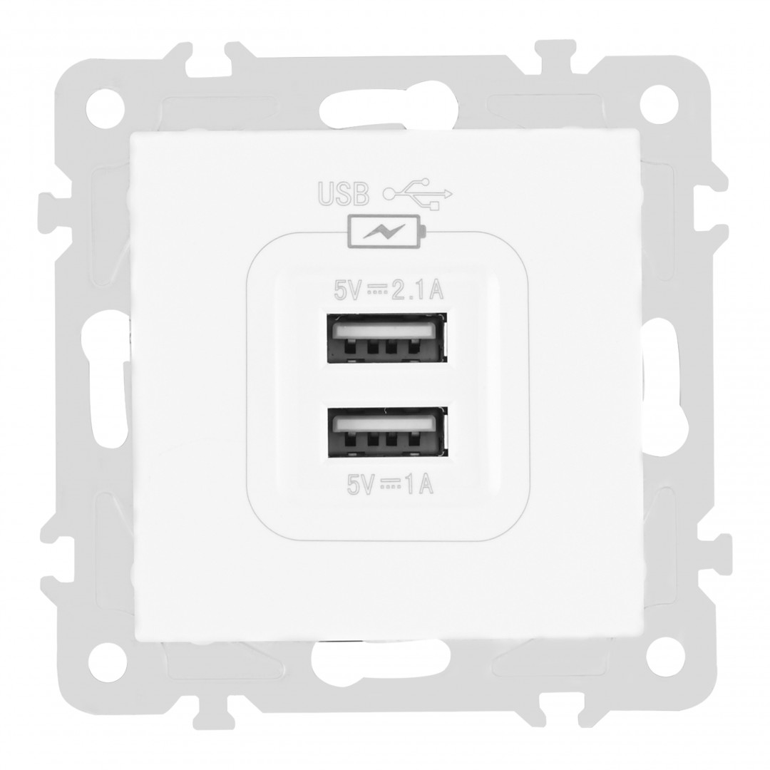 Розетка USB Arte Milano 206.46-1.white, цвет белый - фото 1