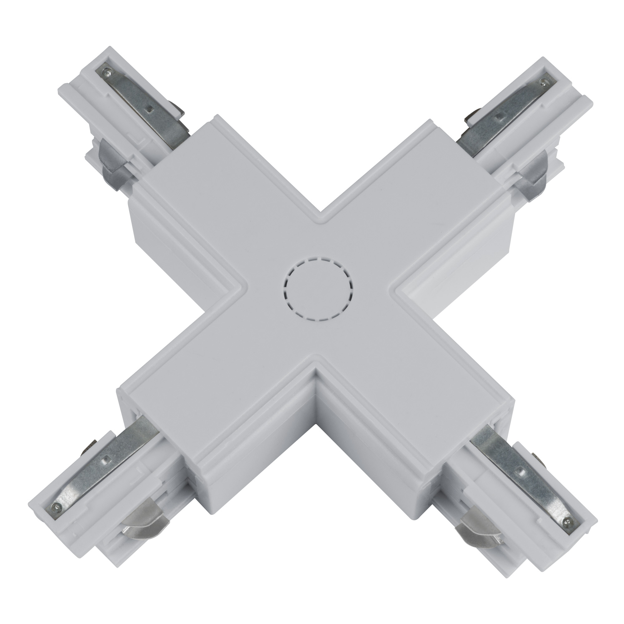Коннектор X-образный для шинопровода Uniel 09749, цвет серебристый