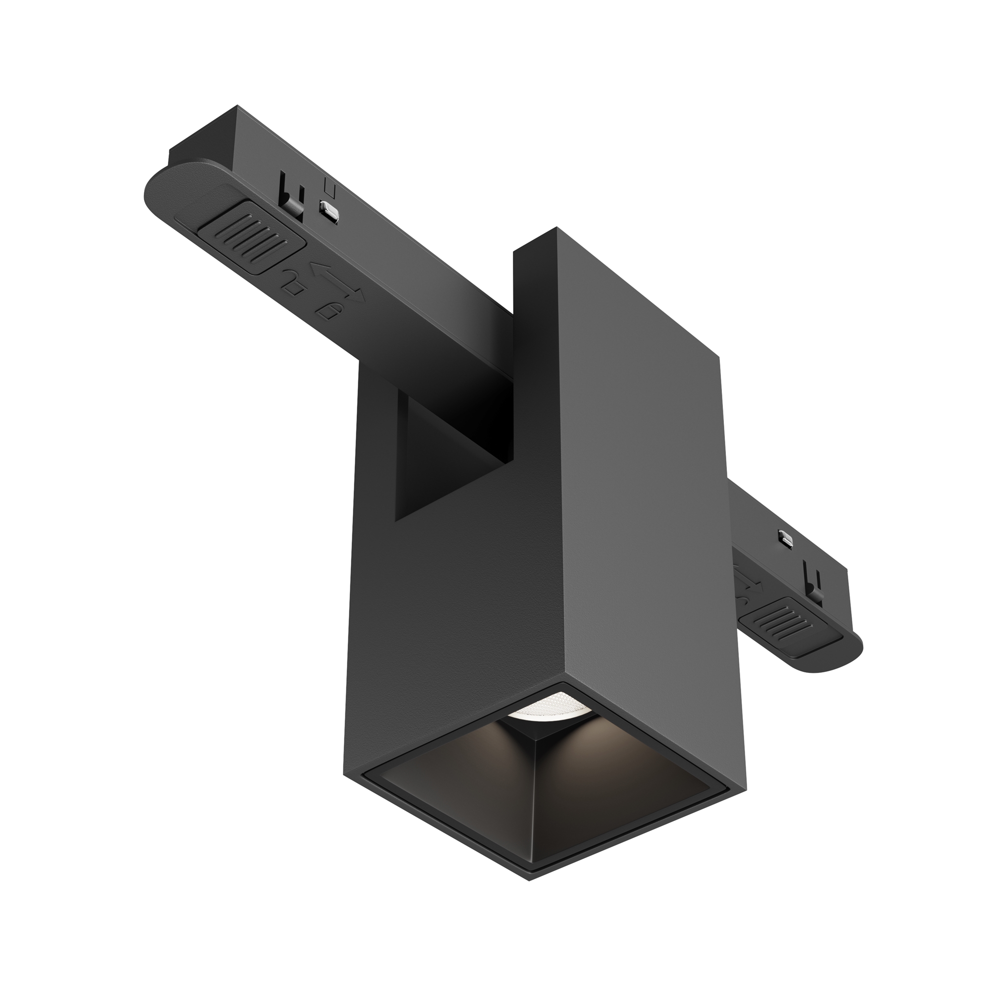 Магнитный трековый светильник Maytoni ALFA TR121-2-7W4K-B, цвет чёрный