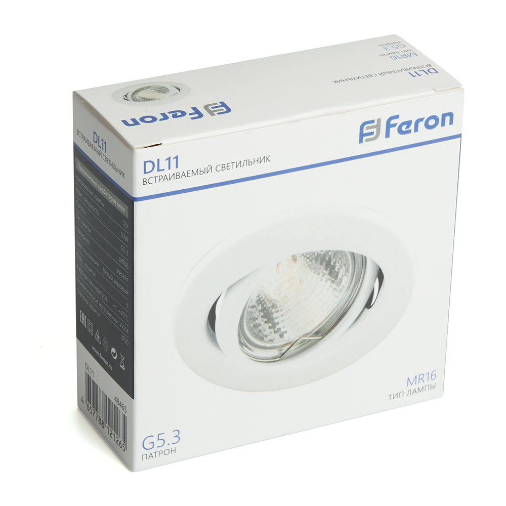 Точечный встраиваемый светильник Feron 48465, цвет белый - фото 3