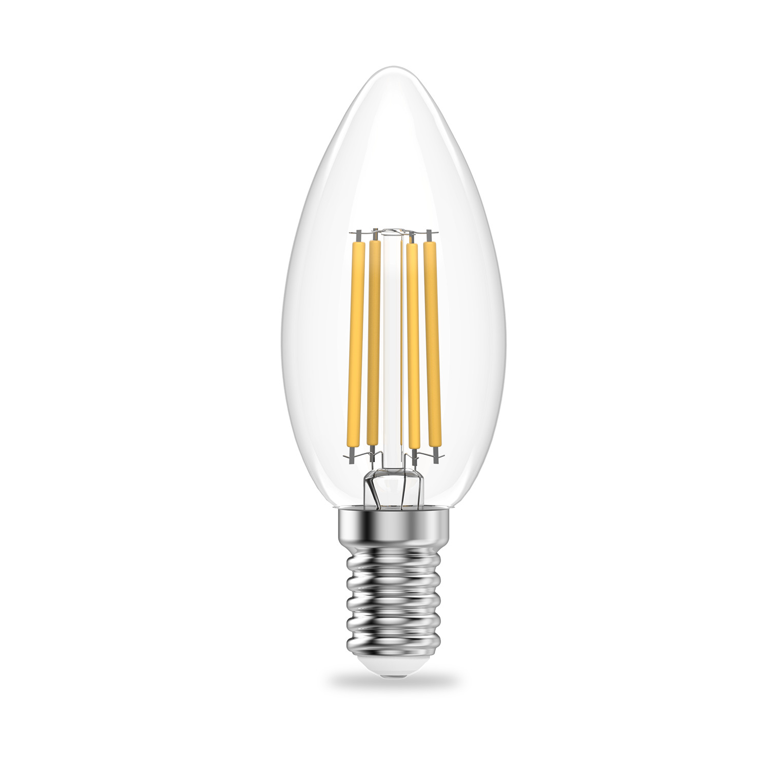 Светодиодная филаментная лампа Gauss FILAMENT ELEMENTARY Свеча 12W 730Lm 2700K E14 32112, цвет теплый - фото 2