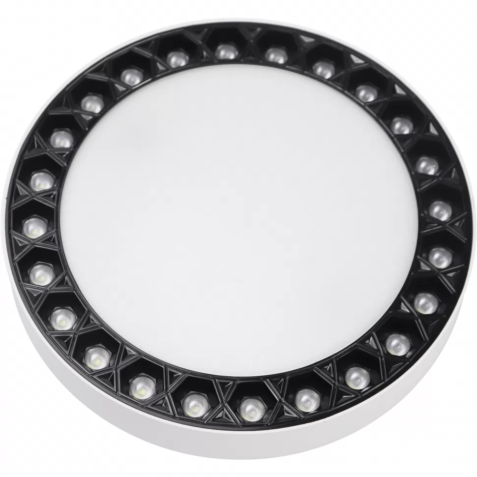 Потолочный светильник iLedex MERCURY 5552-24W-D165-3/4K-WH+BK, цвет белый;чёрный