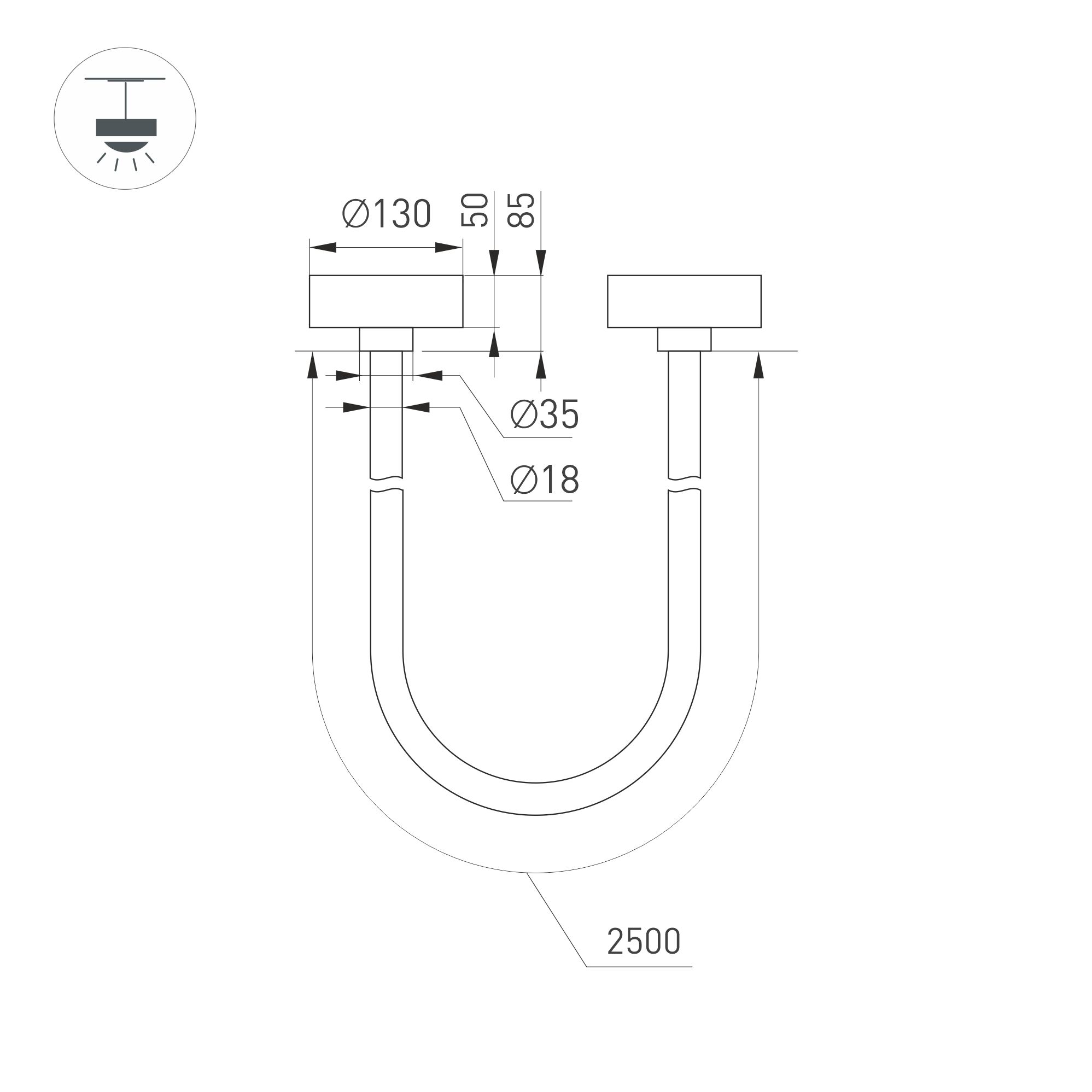 Подвесной светильник SP-TROPIC-SURFACE-R18-L2500-36W Arlight 043396, цвет нейтральный - фото 4