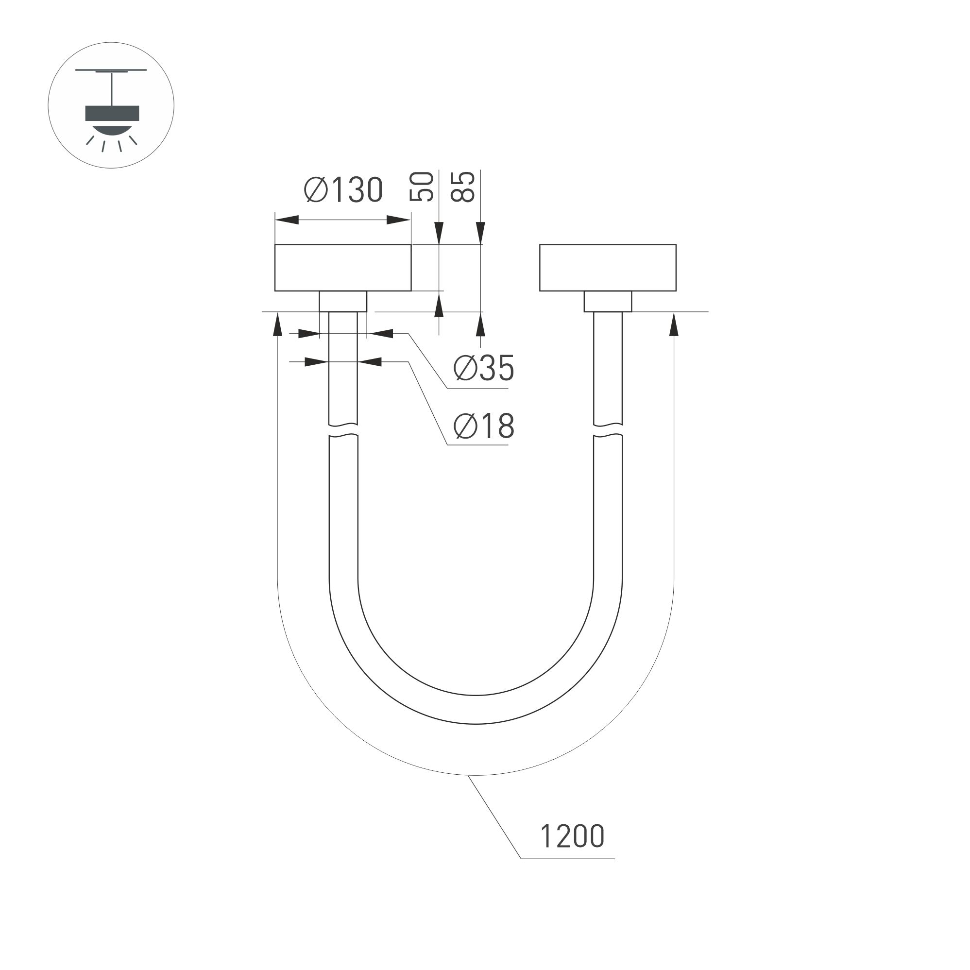 Подвесной светильник SP-TROPIC-SURFACE-R18-L1200-18W Arlight 043394, цвет нейтральный - фото 4