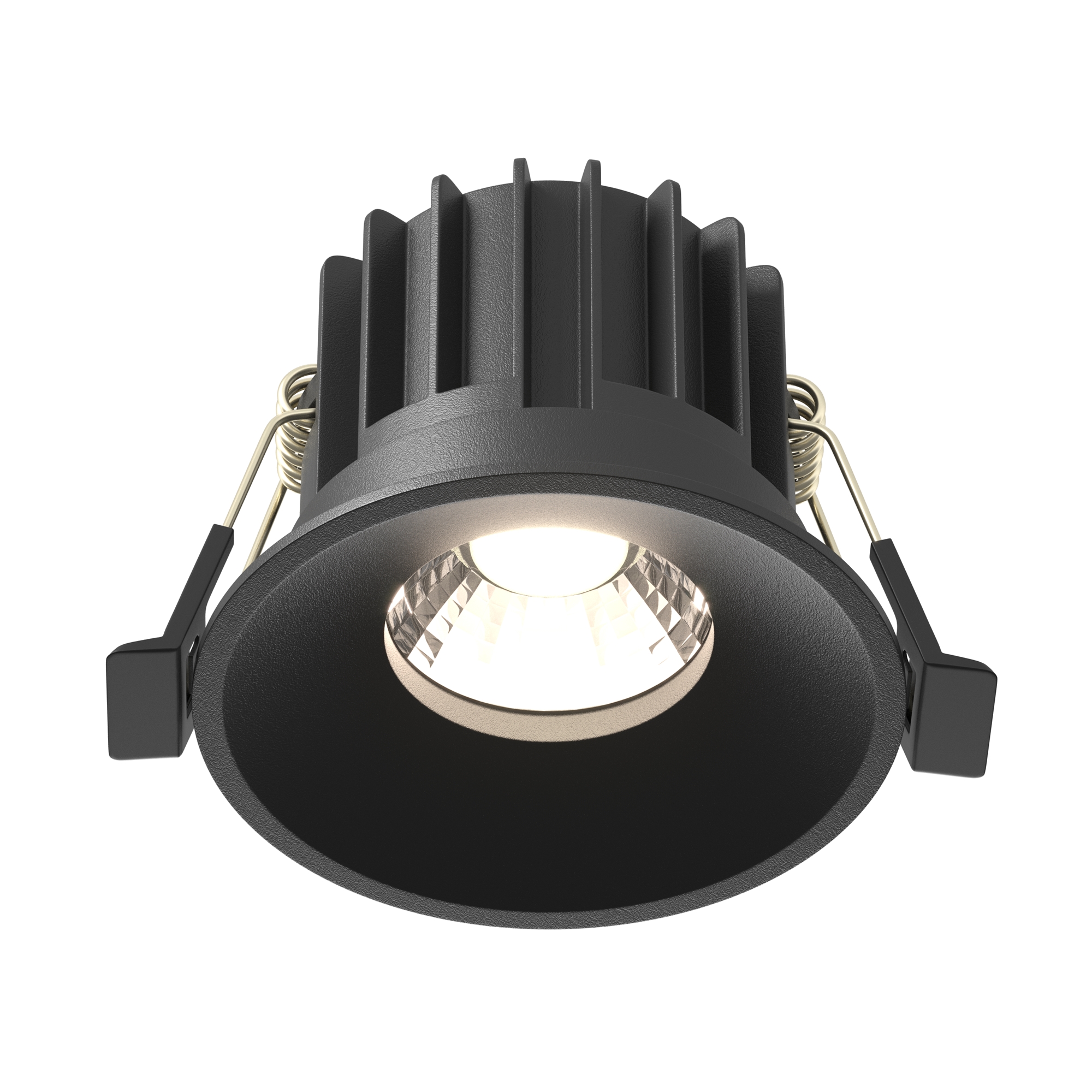 Точечный встраиваемый светильник Maytoni ROUND DL058-12W-DTW-B, цвет чёрный