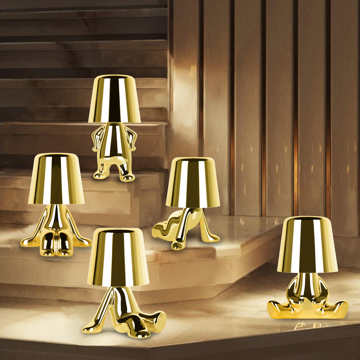 Декоративная настольная лампа Loft It BROTHERS 10233/E Gold, цвет золотистый 10233/E Gold - фото 10