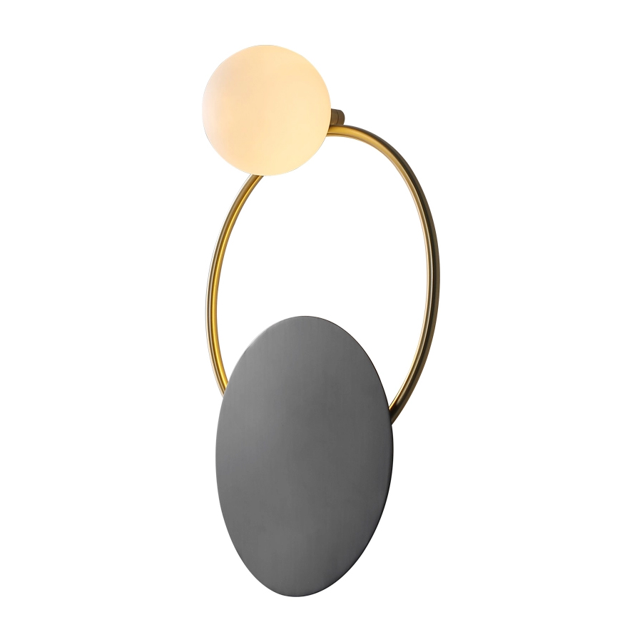 Настенный светильник Delight Collection WALL LAMP MT8844-1W black, цвет латунь;чёрный