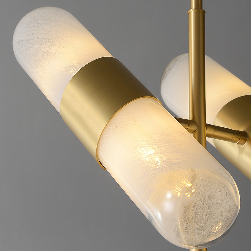 Подвесной светильник Delight Collection SORNO MT9056-4H brass, цвет белый;латунь - фото 4
