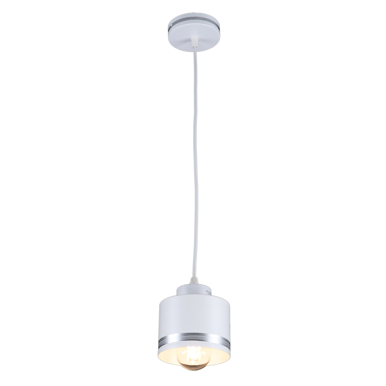 Подвесной светильник Imex MD.8842-1-P WH+SL, цвет белый;серебристый