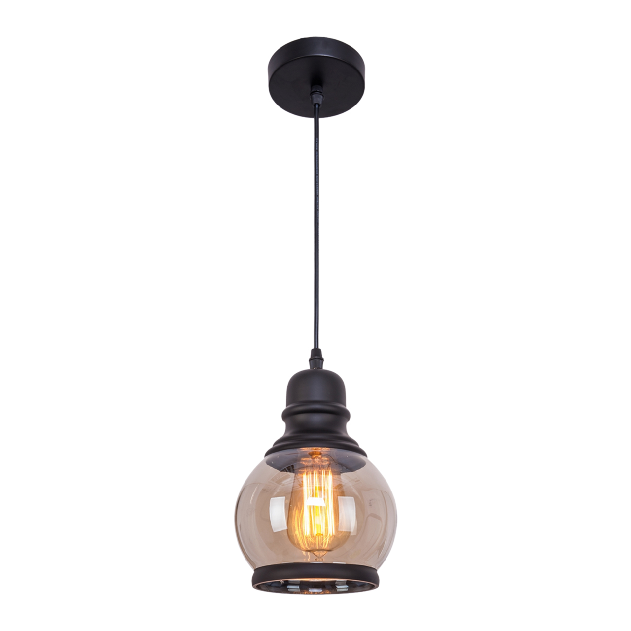 Подвесной светильник Imex MD.0168-1-P BK, цвет серый - фото 1