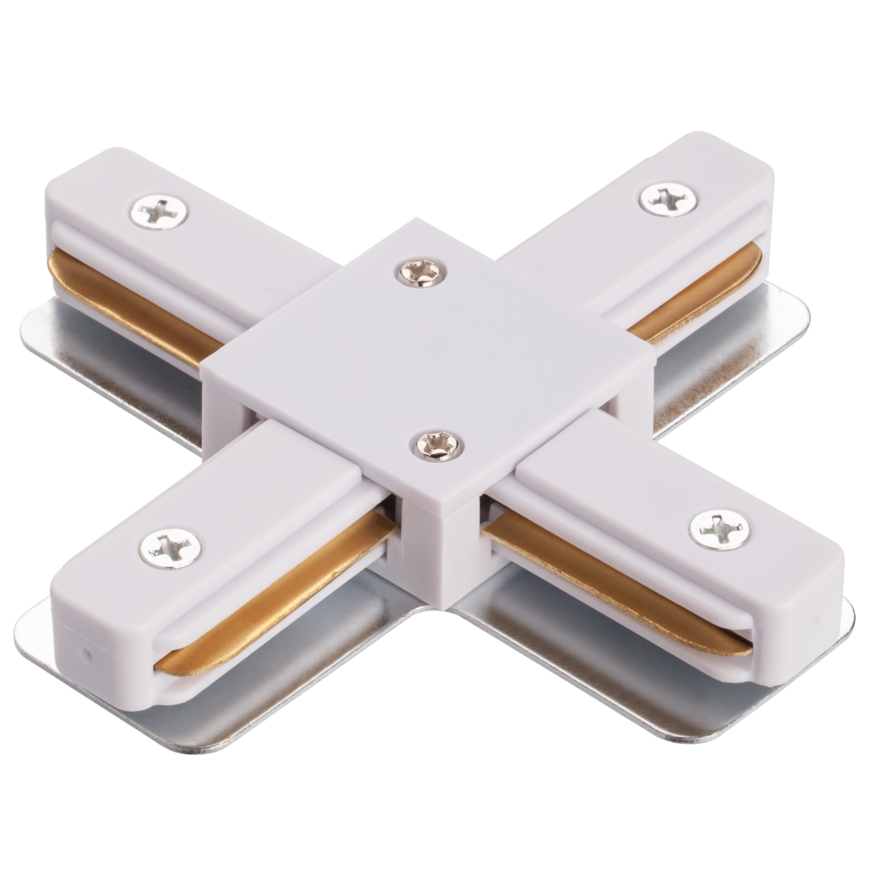 Коннектор X-образный для шинопровода Imex TRACK IL.0010.0043, цвет белый