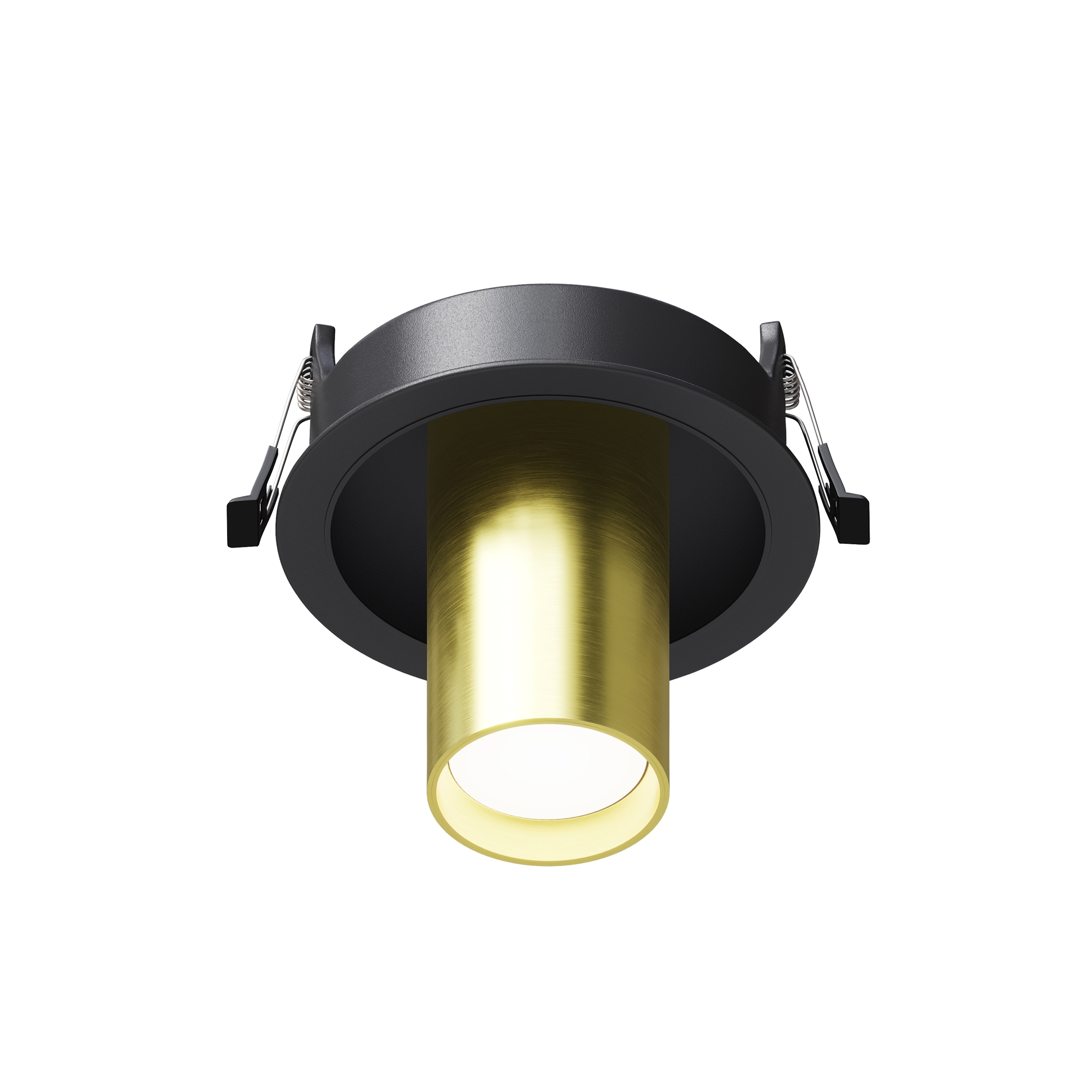 Точечный встраиваемый светильник Maytoni FOCUS S C048CL-01-GU10-BBS, цвет латунь;чёрный
