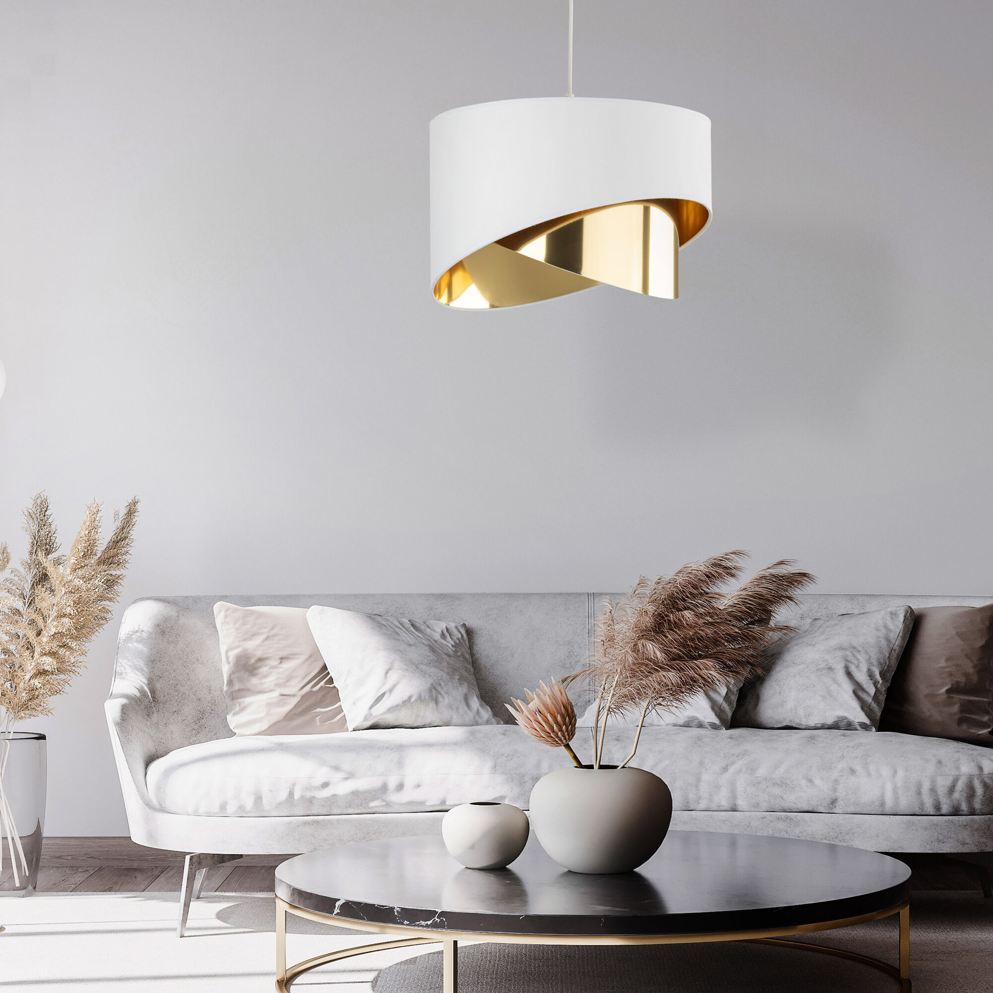 Подвесной светильник TK Lighting GRANT WHITE 4820 Grant White, цвет белый;золотистый - фото 4