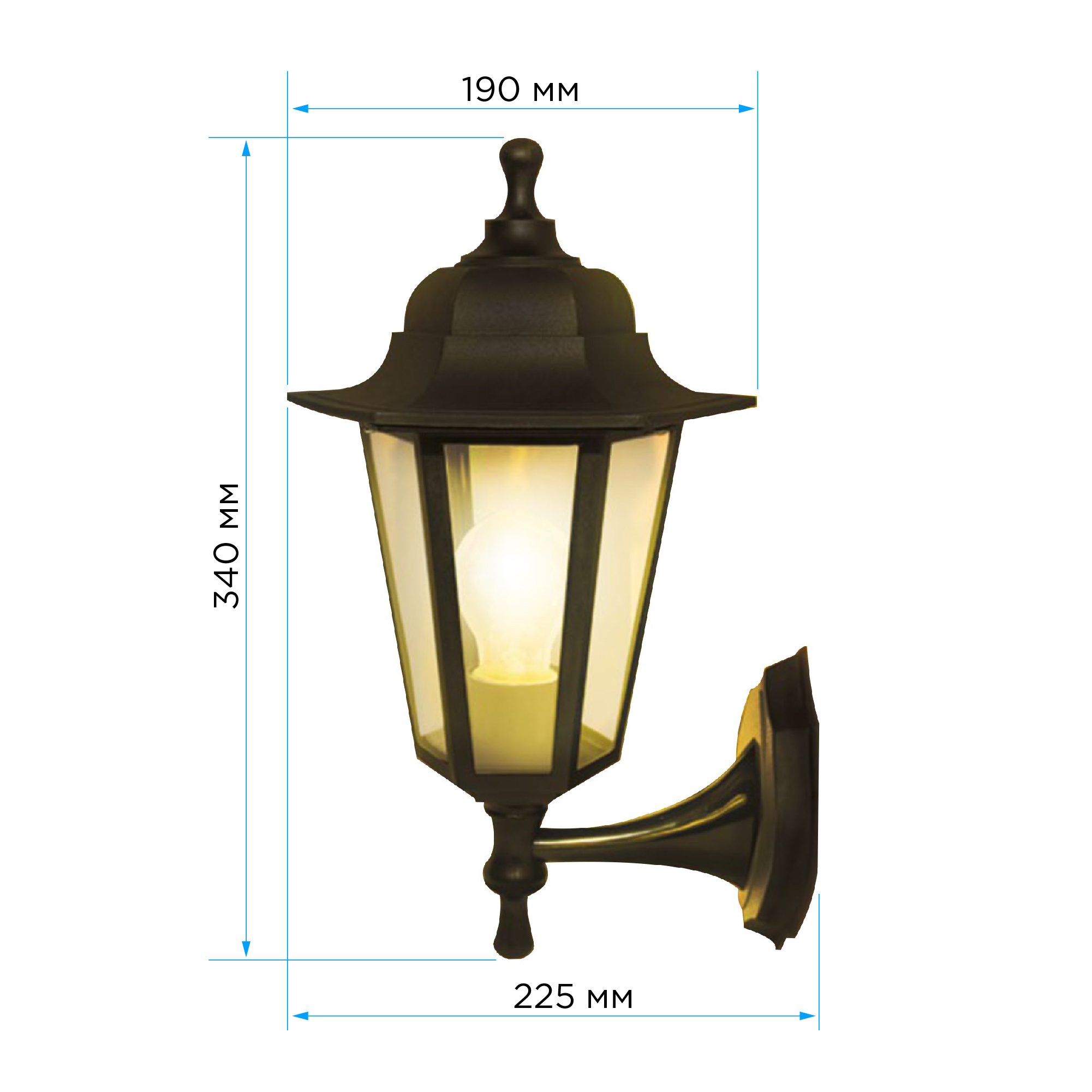 Уличный настенный светильник Apeyron 11-99БР, цвет бронза;прозрачный - фото 8