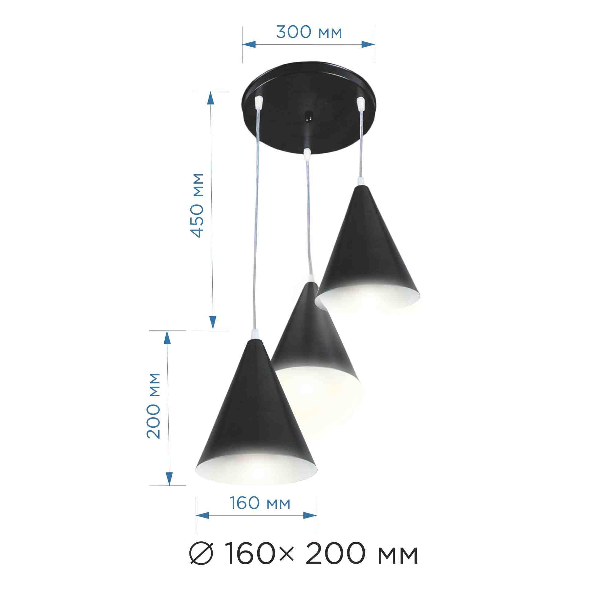 Подвесной светильник Apeyron 14-44, цвет чёрный - фото 5