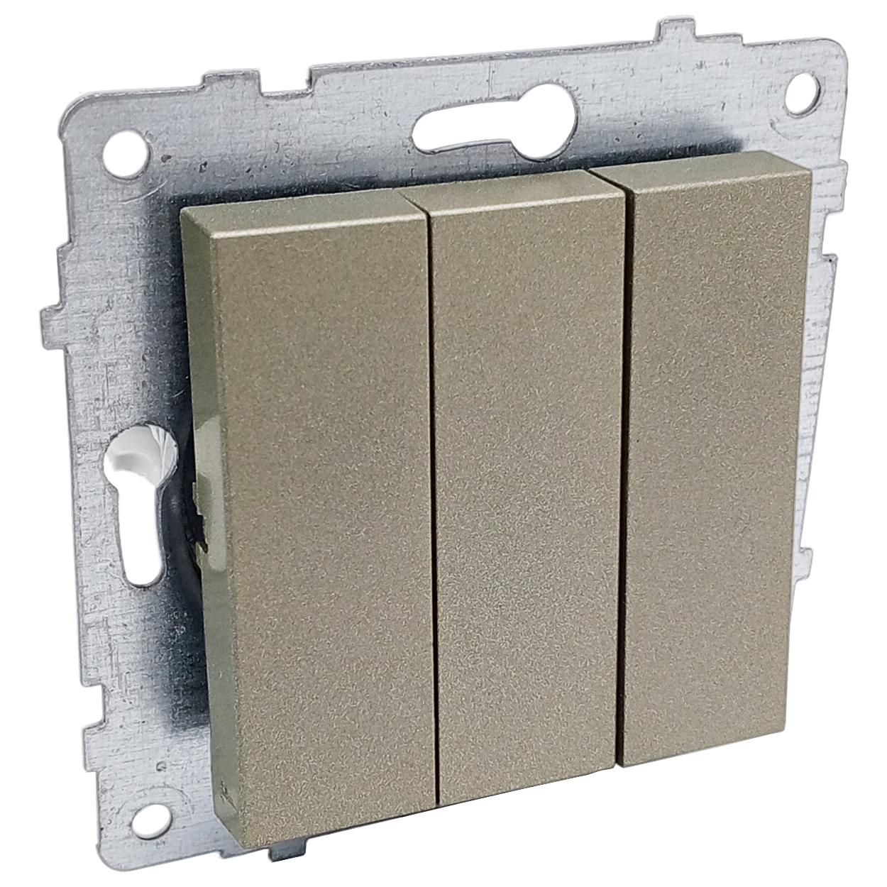 Выключатель трехклавишный Ovivo QUANTUM-LOFT-MINA-GRANO 600-000213-254 360₽