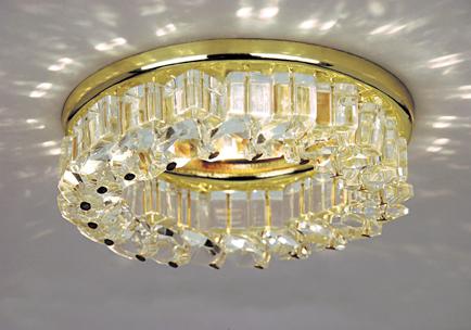Встраиваемый светильник Arte Lamp BRILLIANTS A7082PL-1GO, цвет золотистый