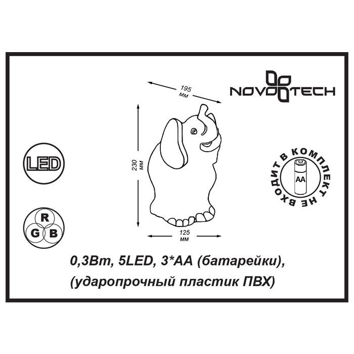Светильник Novotech Night Light 357424, цвет белый - фото 2