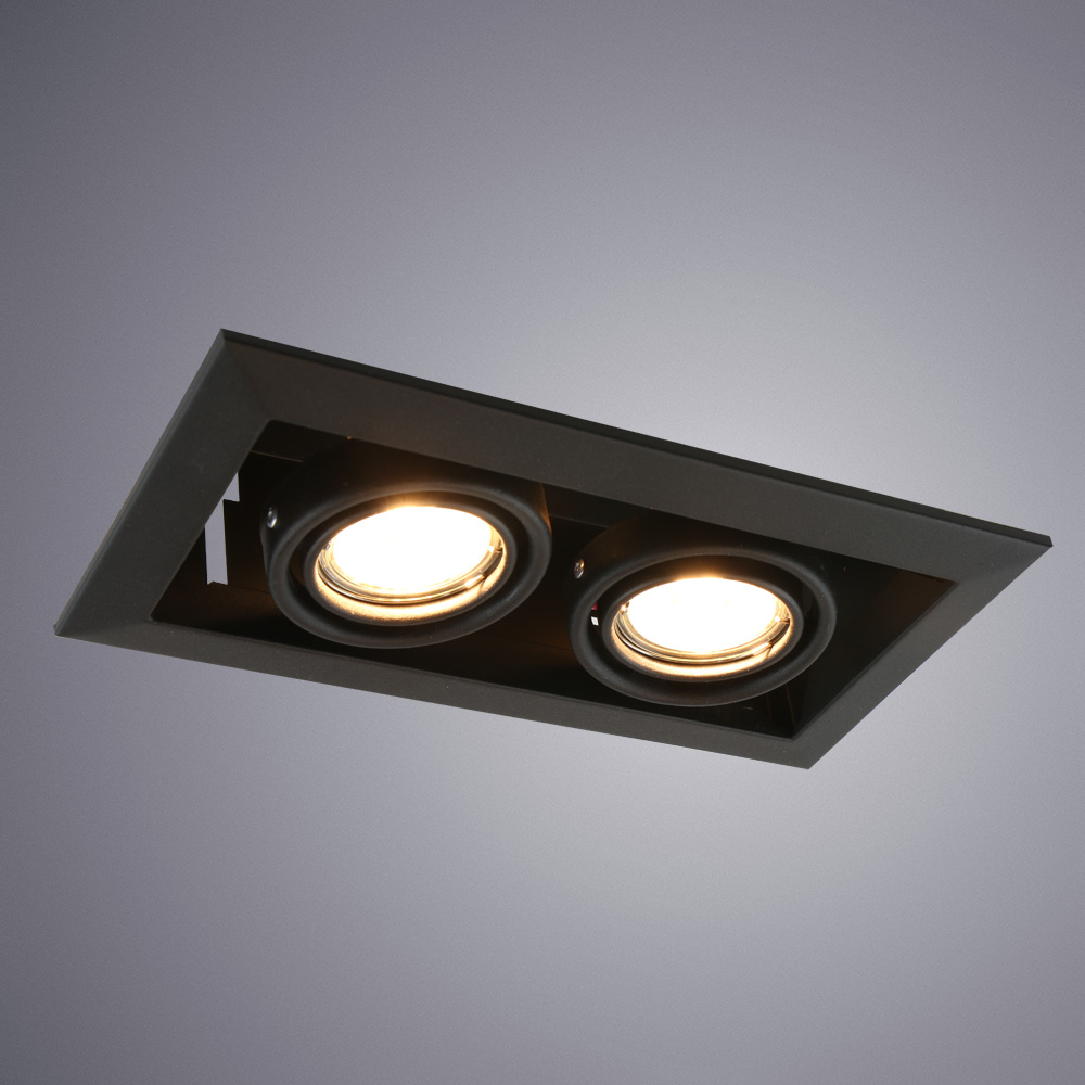 Встраиваемый светильник Arte Lamp CARDANI PICCOLO A5941PL-2BK, цвет черный - фото 2