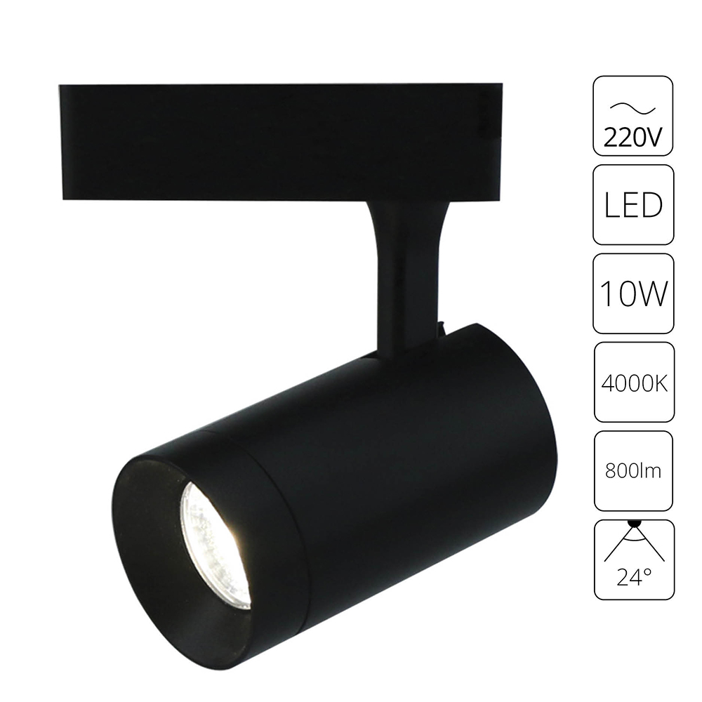 Трековый светильник Arte Lamp SOFFITTO A1710PL-1BK, цвет черный - фото 1