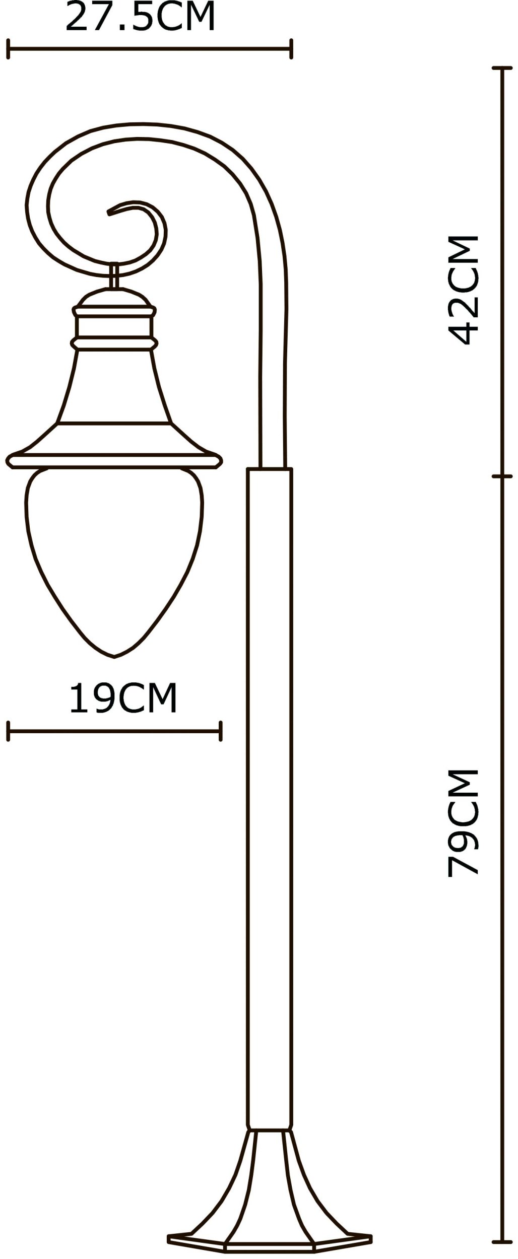 Уличный светильник Arte Lamp VIENNA A1317PA-1BN, цвет черный;золотистый - фото 2