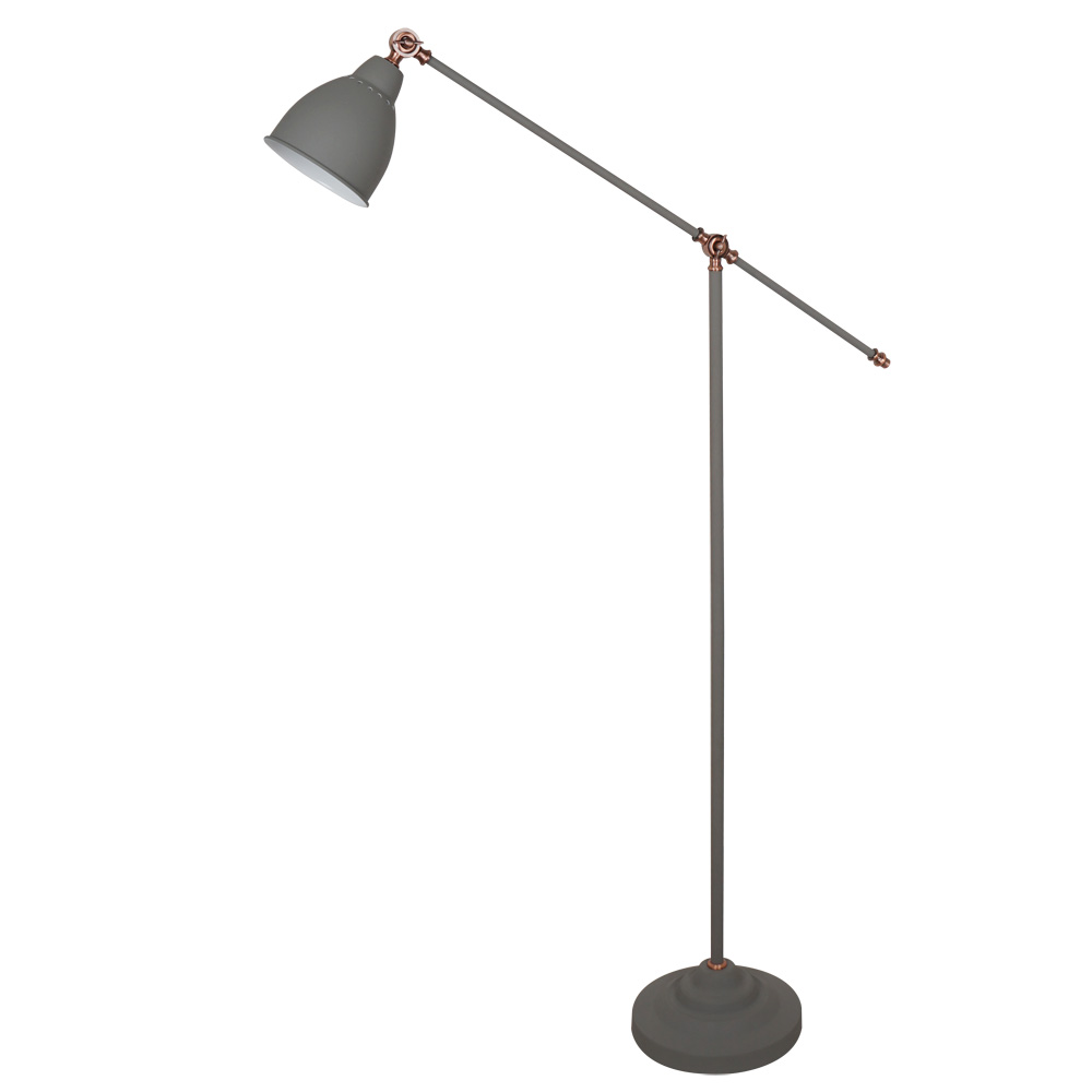 Торшер Arte Lamp Braccio A2054PN-1GY, цвет серый - фото 1