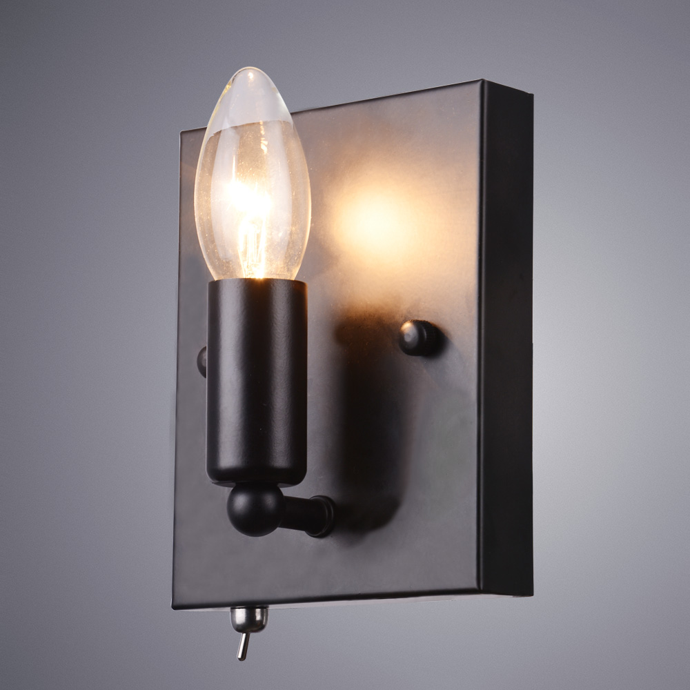 Бра Arte Lamp Bastaglia A8811AP-1BK, цвет черный - фото 2