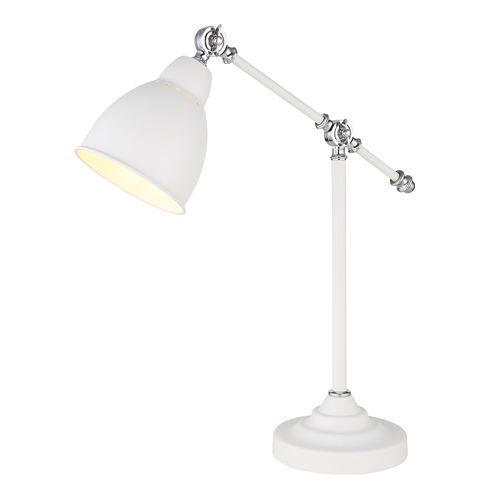 Настольная Лампа Arte Lamp Braccio A2054LT-1WH, цвет белый - фото 1