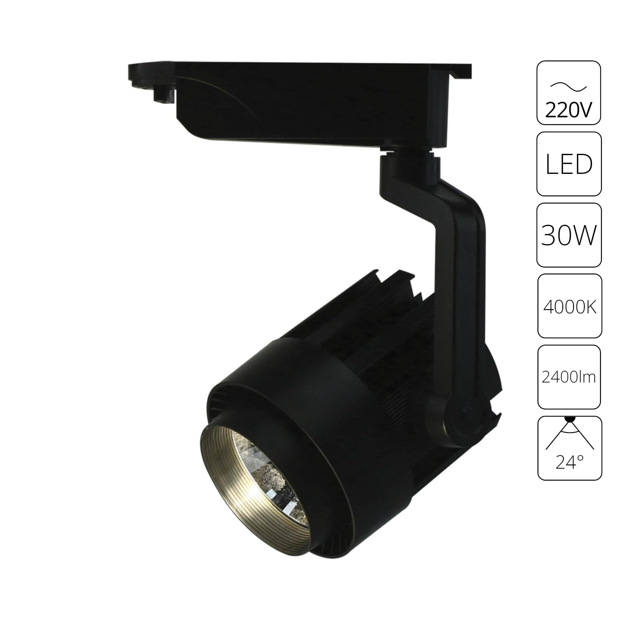 Трековый светильник Arte Lamp Vigile A1630PL-1BK, цвет черный - фото 1