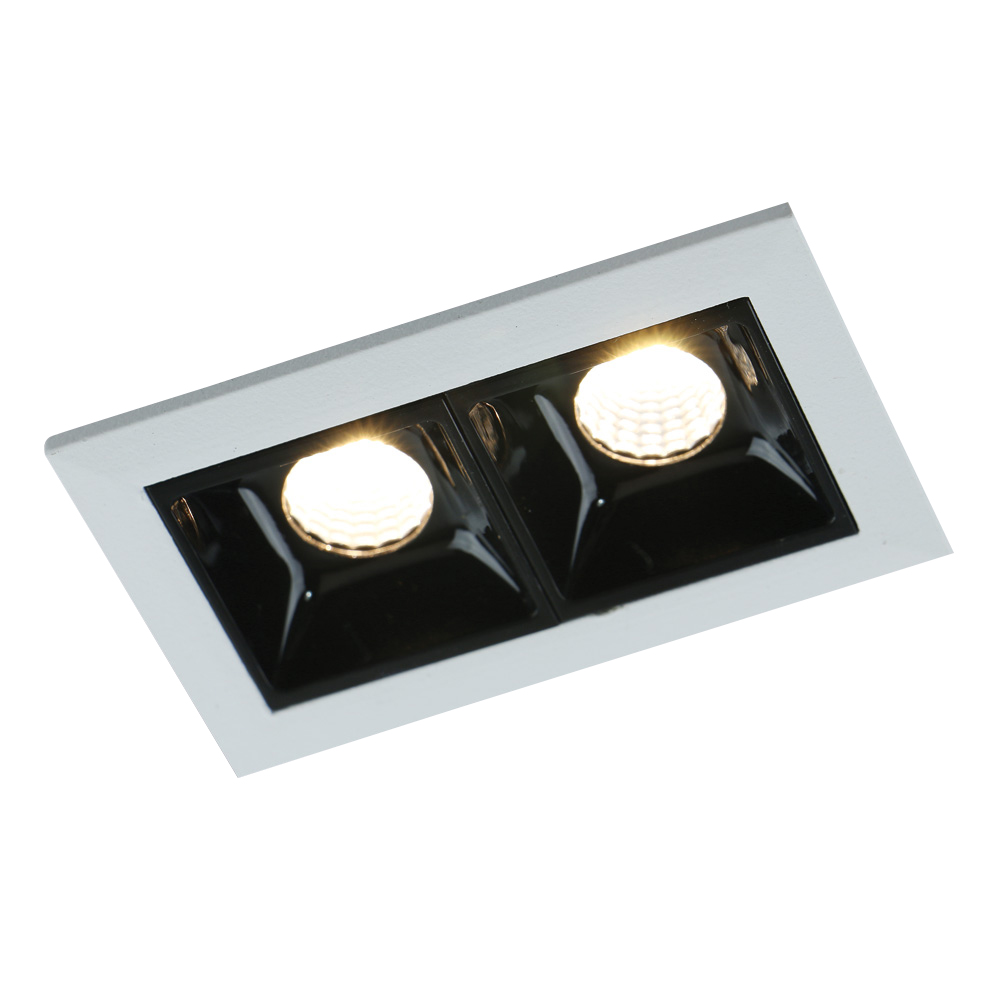 Встраиваемый Светильник Arte Lamp Grill A3153PL-2BK, цвет черный;белый - фото 1